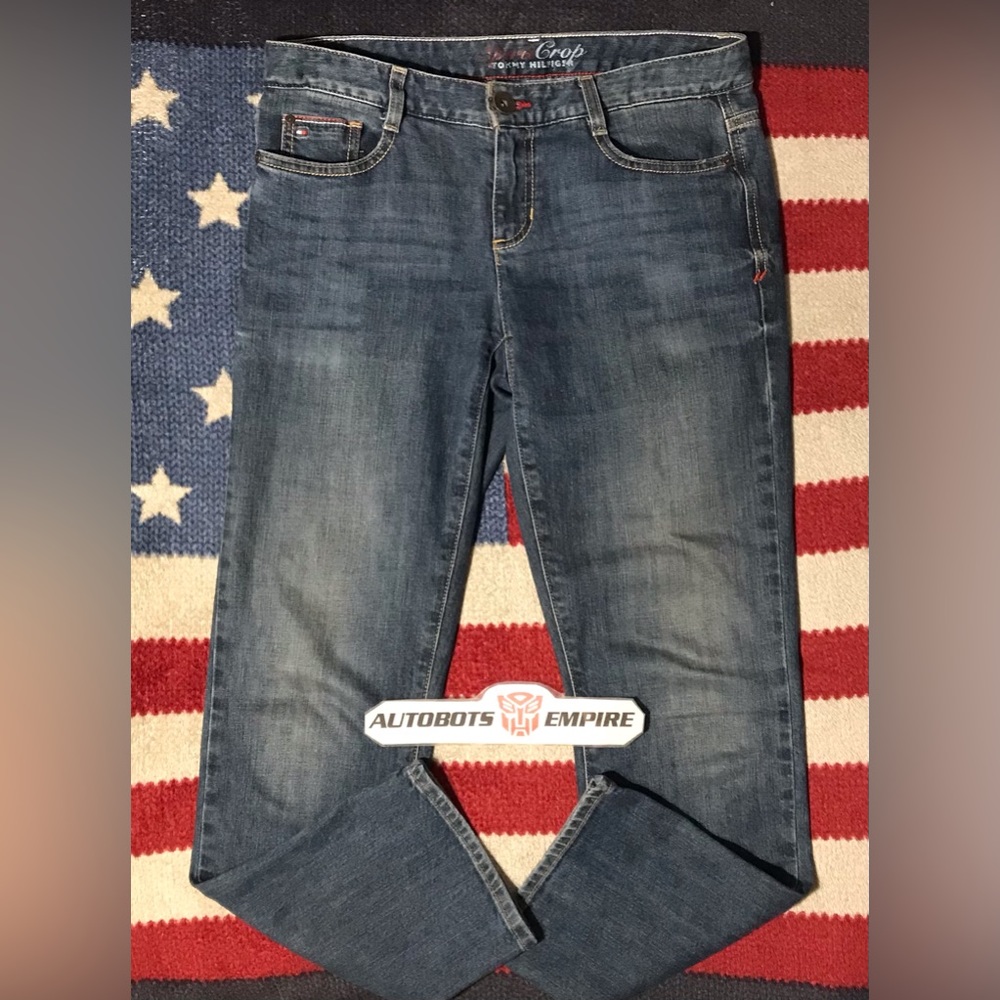 Vintage Womens TOMMY HILFIGER SPIRIT CROP Denim Jeans 4 Rl Rlpc Fashion outdoors